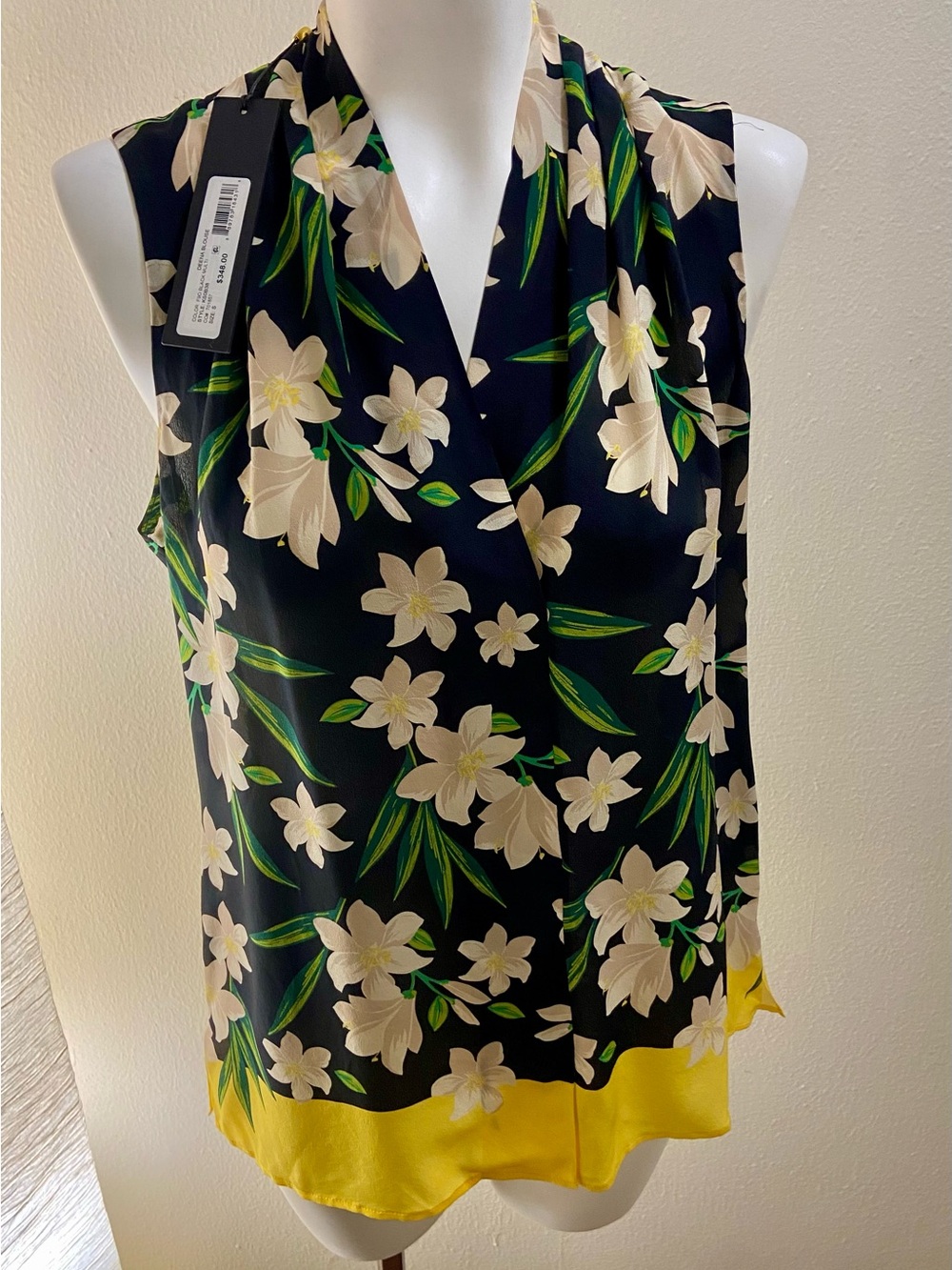 NWT - Kobi Halpin Silk Floral Sleeveless Top - Deena Style - Sz Small